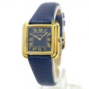 Cartier Cartier TankStepped Tank Pre-Must 5512117 28MM Blue Roman Dial ElectroplatedStepped Tank Pre-Must