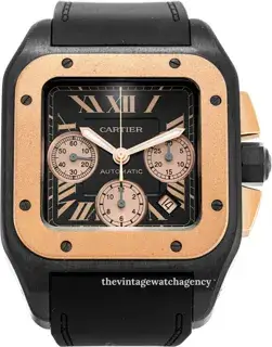 Cartier Cartier Santos 100 W2020004 47mm Rose gold and Titanium Black
