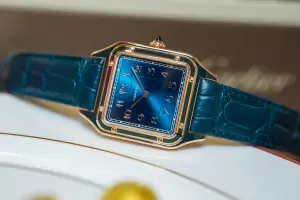 Cartier Santos-Dumont Lacquered Peacock