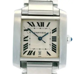 Cartier Cartier Tank FrançaiseW51002Q3 Stainless Steel Mens Watch