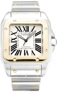 Cartier Cartier Santos 100 W200728G 38mm Yellow gold and Stainless steel Silver