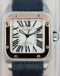 Cartier Cartier Santos 100 W20107X7 33mm Stainless steel White