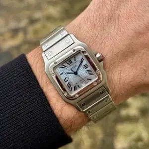 Cartier Cartier Santos Galbée 1564 29mm Stainless steel Blue