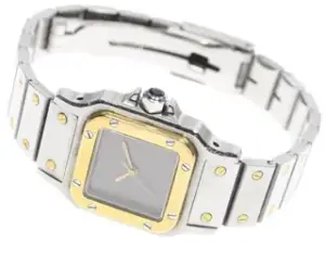 Cartier Cartier Santos 24mm Yellow gold and Stainless steel Gray