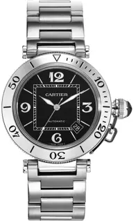 Cartier Cartier Pasha W31077M7 40mm Stainless steel Black