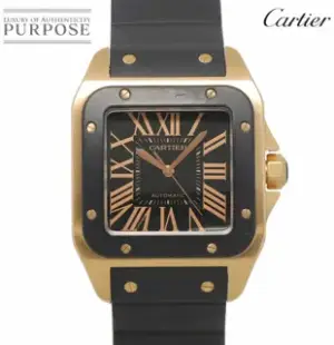 Cartier Cartier Santos 100 W20124U2 38mm Rose gold Black