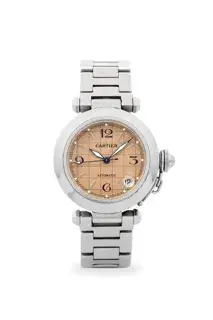 Cartier Cartier Pasha 2424 35mm Stainless steel Salmon