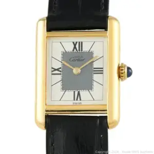 Cartier Cartier Tank 5057001 20mm Vermeil White and Gray