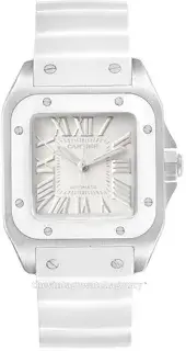 Cartier Cartier Santos W20129U2 32mm Stainless steel and Rubber Silver