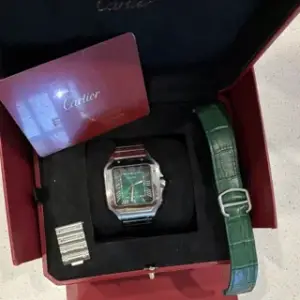 Cartier Cartier Santos Stainless steel Green