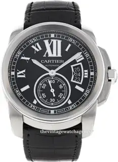 Cartier Cartier Calibre de Cartier W7100041 42mm Stainless steel Black