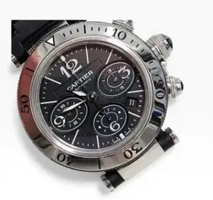 Cartier Cartier Pasha Seatimer 2995 42mm Stainless steel Black