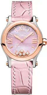 Chopard Chopard Happy Sport 278573-6011 30mm Rose gold and Stainless steel Pink