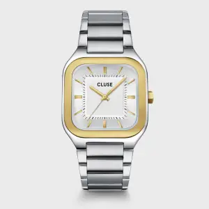 Cluse Quadrus Watch Steel, Silver, Two Tone