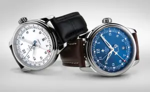 Detroit Watch Company 1701 Pontchartrain Blue GMT Dual Timezone Watch