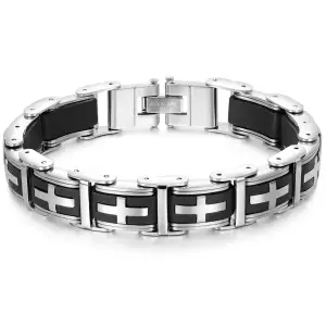 Egard Crusader Cross Link Bracelet