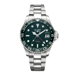 Elysee GMT AUTOMATIC Darkgreen Ceramic 80630