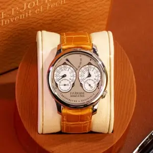 F.P. Journe F.P.JourneCHRONOMÈTRE À RÉSONANCE (04RN) Platinum Silver Dial Leather Strap 40MM Calibre 1499.2