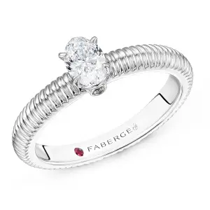 Faberge Diamond Solitaire Ring