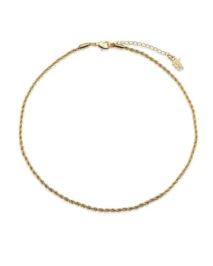 Folli Follie The Chain Addiction γυναικείο επίχρυσο κολιέ λεπτή αλυσίδα