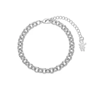 Folli Follie The Chain Addiction ασημί βραχιόλι αλυσίδα με στρογγυλούς κρίκους