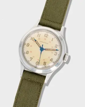 Gauthier 1944 Longines Military 'Sei Tacche' - Silver 24-Hour Dial