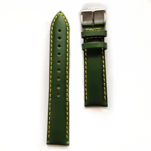Gavox 20 x 18 mm Racing green leather strap based on Lotus colors