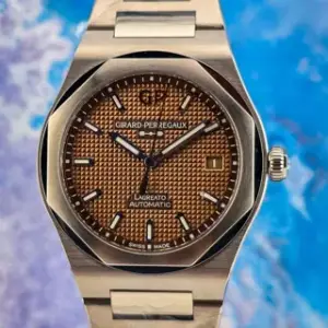 Girard-Perregaux Girard-Perregaux Laureato 81005-11-3154-1CM 38mm Stainless steel Brown, Price & Market Data