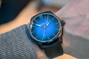 H. Moser & Cie. Pioneer Centre Seconds Funky Blue Black Edition