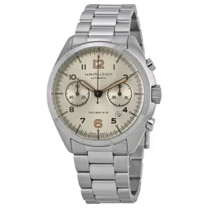 Hamilton HamiltonKhaki Pilot Pioneer Chronograph Automatic Ivory Dial Men's Watch H76416155