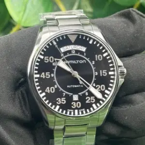 Hamilton Hamilton Khaki Aviation H64615135 42mm Stainless steel Black