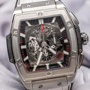 Hublot Hublot Spirit of Big BangTitanium 45 mm Black Dial $24K MSRP Chronograph White Alligator