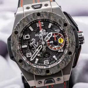 Hublot Hublot Big Bang FerrariUnico Ferrari Titanium & Carbon 45 mm $27K MSRP Limited Edition Deploy In-House Movement