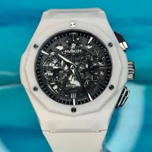 Hublot Hublot Classic Fusion AerofusionChronograph Orlinski 45 Unworn Mint White Ceramic Skeleton With Stickers Complete