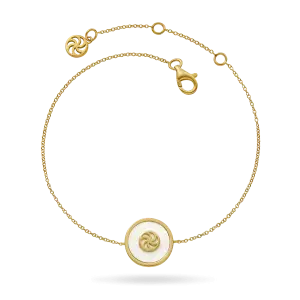 Ice Link 14K Mother of Pearl Eternity Bracelet