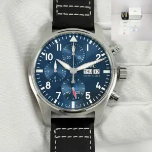 IWC IWC Pilot ChronographMint IWC Pilot Chronograph IW388101 41MM Blue Dial Stainless Steel Box PapersPilot Chronograph