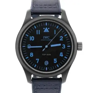 IWC IWC Pilot Chronograph Top Gun2023 PAPERS IWC Pilot TOP GUN Black Ceramic Blue Watches@ IW326904 41mm BOX