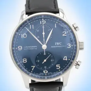Iwc IWC Portuguese ChronographIW371491 Blue Dial Stainless Steel Automatic