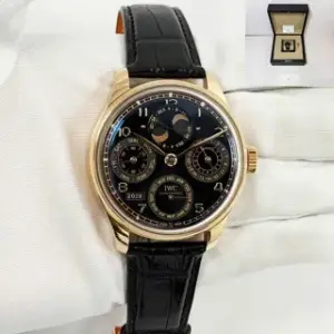IWC IWC Portuguese Perpetual Calendar IW503702 44mm Yellow gold Black