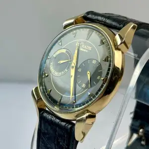 Jaeger-LeCoultre Jaeger-LeCoultre ClassicFUTUREMATIC AUTOMATIC 10K Gold Filled Black Dial Vintage Swiss Made