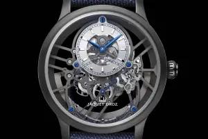 Jaquet Droz Grande Seconde Skelet-One Ceramic Black And Blue
