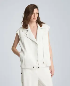 Kenneth Cole Boxy Fit Moto Vest