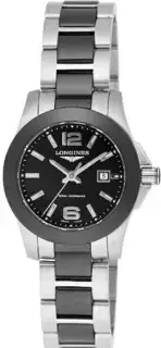 Longines Longines Conquest L3.257.4.56.7 29.5mm Ceramic and Stainless steel Black