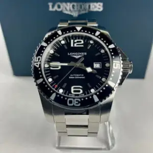 Longines Longines HydroConquest L3.841.4.56.6 44mm Stainless steel Black