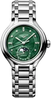 Longines Longines PrimaLuna L8.126.4.07.6 34mm Stainless steel Green