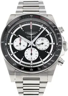 Longines Longines Conquest L3.835.4.52.6 42mm Stainless steel Black and Silver