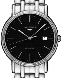 Longines Longines Presence L4.921.4.52.6 39mm Stainless steel Black