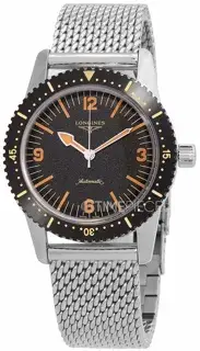 Longines Longines Heritage L2.822.4.56.6 42mm Stainless steel Black