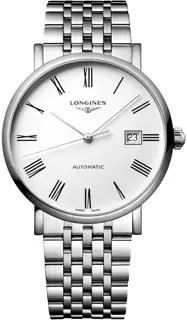Longines Longines Elegant L4.910.4.18.6 39mm Stainless steel White