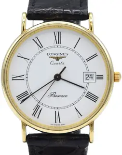 Longines Longines Presence 33mm Yellow gold White